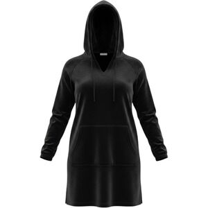 TORRID Sleep Black Crushed Velour Knit Pullover Hoodie Tunic New Medium Large